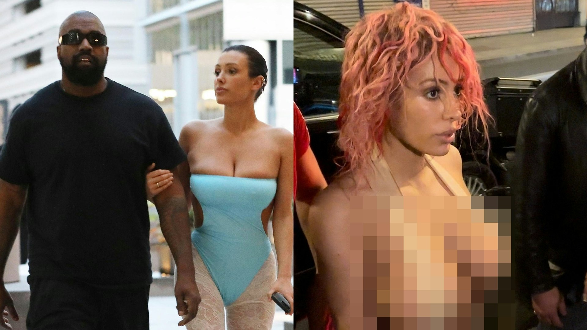 Bianca Censori在巴黎時裝周展現極致風情，Kanye West樂於其後